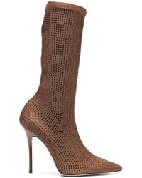 Gedebe - Logan 115Mm Crystal-Embellished Boots - Lyst