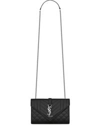 Saint Laurent - Envelope Quilted Chain Shoulder Bag - Lyst