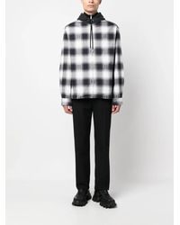 Givenchy - Check-Pattern Oversize Hooded Shirt Jacket - Lyst