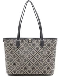 11782 TORY BURCH T Monogram Tote Bag NEW IVORY