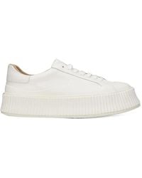 Jil Sander - Platform Leather Sneakers - Lyst
