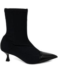 Love Moschino - Pointed-Toe Heeled Boots - Lyst