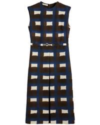 Slowear - Graphic-Print Belted Midi Dress - Lyst
