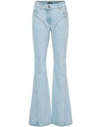 Mugler - Seam-detailed Flared Jeans - Lyst