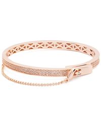 Eddie Borgo - Pavé Thin Safety Chain Bracelet - Lyst