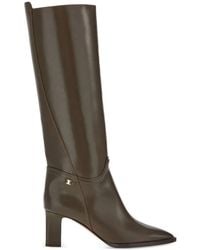 Ferragamo - Vara Chain Knee-High Boots - Lyst