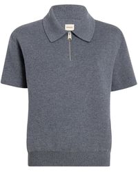 KHAITE - Guillame Wool Polo Top - Lyst