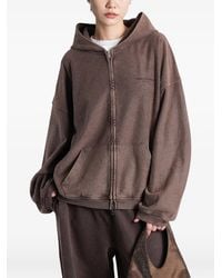 Alexander Wang - All-Over Crystal Oversized Zip-Up Hoodie - Lyst