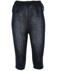 Prada - Ribbed-Knit Belt-Loop Shorts - Lyst
