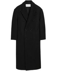Ami Paris - Long Double Breasted Wool Coat - Lyst
