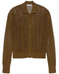 Max Mara - Cardigan En Maille Ajourée À Boutonnière - Lyst