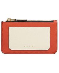 Marni - Saffiano Leather Colour-block Wallet - Lyst