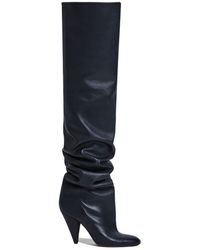 Proenza Schouler - Cone Slouch Over The Knee 100mm Leather Boots - Lyst