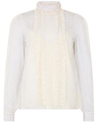 RED Valentino - Lace High-Neck Shirt - Lyst