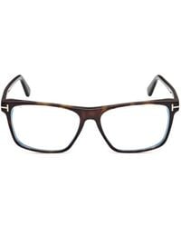 Tom Ford - Eckige Brille Mit T-Logo - Lyst