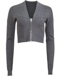 Fleur du Mal - Zip-Up Bustier Cardigan - Lyst