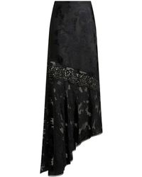 Etro - Chiffon Maxi-Rok Met Fil-Coupé Effect - Lyst