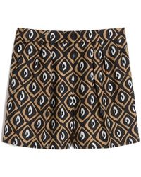 Max Mara - Geometric Patterned Shorts - Lyst