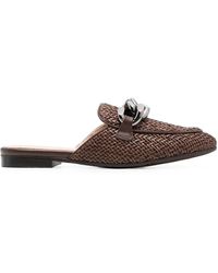 Casadei - Chain-Detail Slip-On Mules - Lyst
