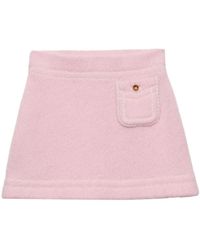 Prada - Minifalda Con Logo Triangular - Lyst