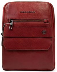 Piquadro - Leather Ipad Crossbody Bag - Lyst