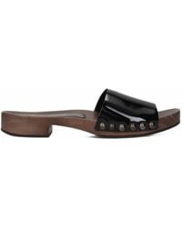 Miu Miu - Studded Leather Sandals - Lyst