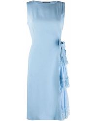 Alberta Ferretti - Ruffle-Detail Sleeveless Dress - Lyst