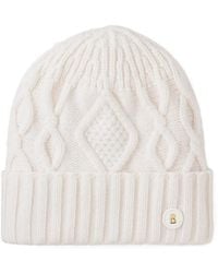 Bogner - Jamila Cable-Knit Logo-Patch Beanie Hat - Lyst