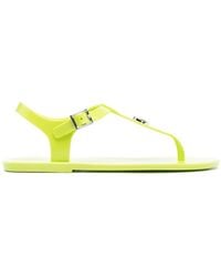 Michael Kors - Thong-Strap Logo Plaque Sandals - Lyst