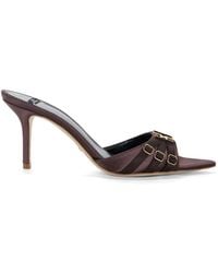 Elisabetta Franchi - Leather Heeled Sandals - Lyst