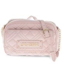 Moschino - Love Quilted Logo-Plaque Shoulder Bag - Lyst