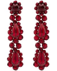 Simone Rocha Oorbellen Van Kristal - Rood