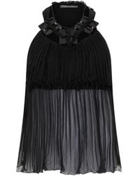 Alberta Ferretti - Ruffled Pleated Top - Lyst