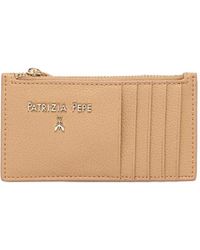 Patrizia Pepe - Logo-Lettering Leather Card Holder - Lyst