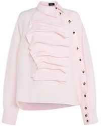 A.W.A.K.E. MODE - Button-Embellishment Blouse - Lyst