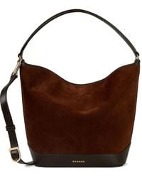 Sandro - Tangoso Suède-Leren Crossbodytas - Lyst
