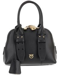 Pinko - Borsa A Mano Con Chiusura Zip E Dettagli Metallici - Lyst