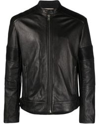 Zadig & Voltaire - Lean Zip-Up Leather Biker Jacket - Lyst
