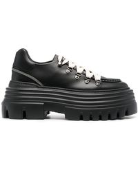 Bally Almond-toe Platform-sole Shoes - Black