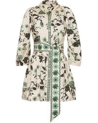 Cara Cara - Minikleid Mit Blumen-Print - Lyst