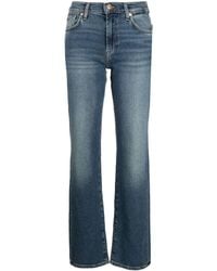 7 For All Mankind - Ellie Mid Waist Straight Jeans - Lyst