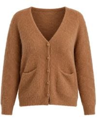 Pink Memories - Brushed V-Neck Cardigan - Lyst