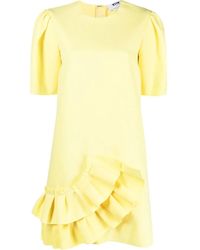 MSGM - Ruffle-Detail Short-Sleeved Dress - Lyst