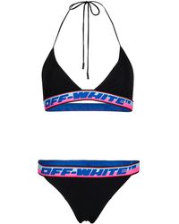 Dames Kleding voor voor Strandkleding voor Zwem en badpakken Off-White c/o Virgil Abloh Badpak Met Logoprint in het Bruin 