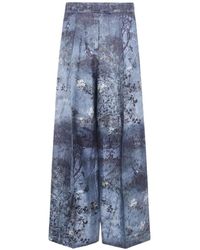 Pierre Louis Mascia - Floral-Print Palazzo Trousers - Lyst