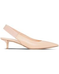 Burberry - Leather Slingback Pumps - Lyst