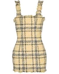 Balmain - Glitter Tweed Mini Dress - Lyst