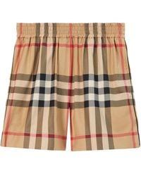 Burberry - Short en coton à motif Vintage Check - Lyst