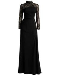 Gemy Maalouf - Sequin-Embellished Mesh-Panel Dress - Lyst