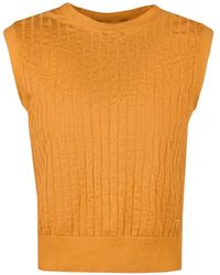 Tod's - Crinkled Knitted Vest - Lyst